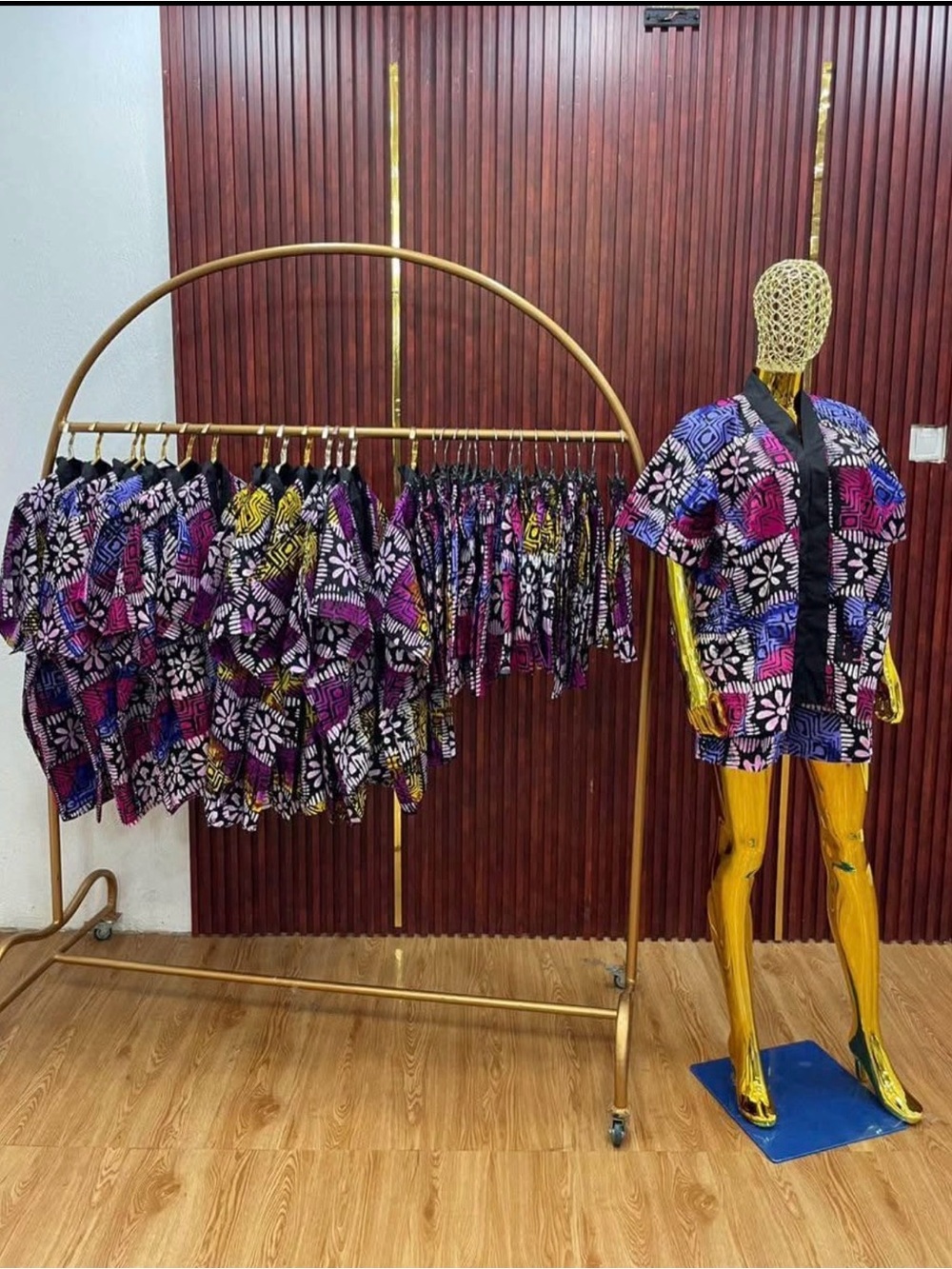 Kids Floral Patchwork Kimono Top - Purple & Blue